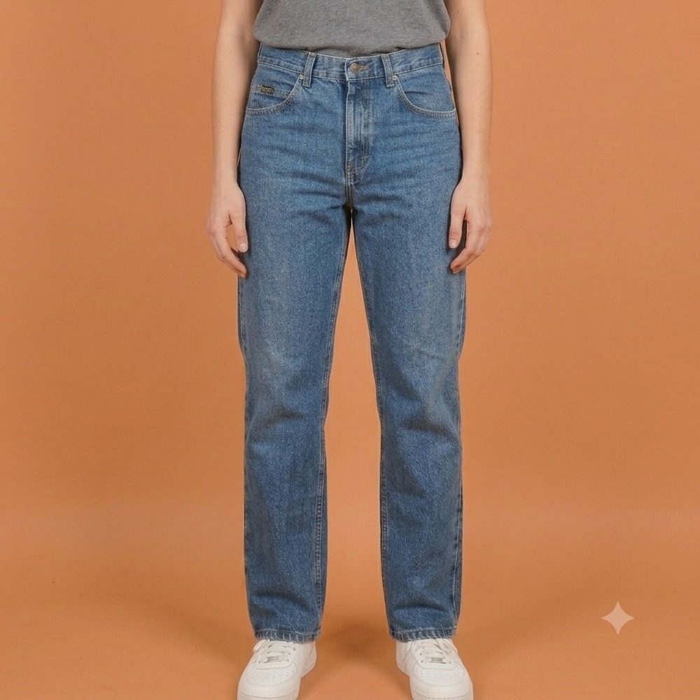 Lee Jeans Womens Blue Straight Leg Classic Denim 28x30